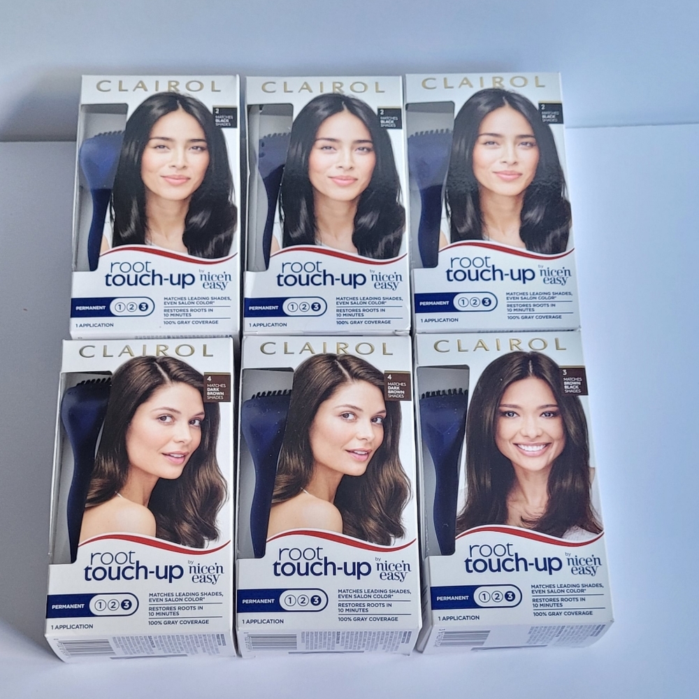 6 BOX OF CLAIROL ROOT-TOUCH UP (DARK BROWN & BLACK)